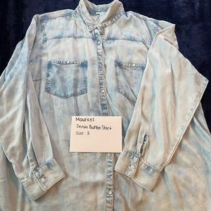 Acid wash denim shirt